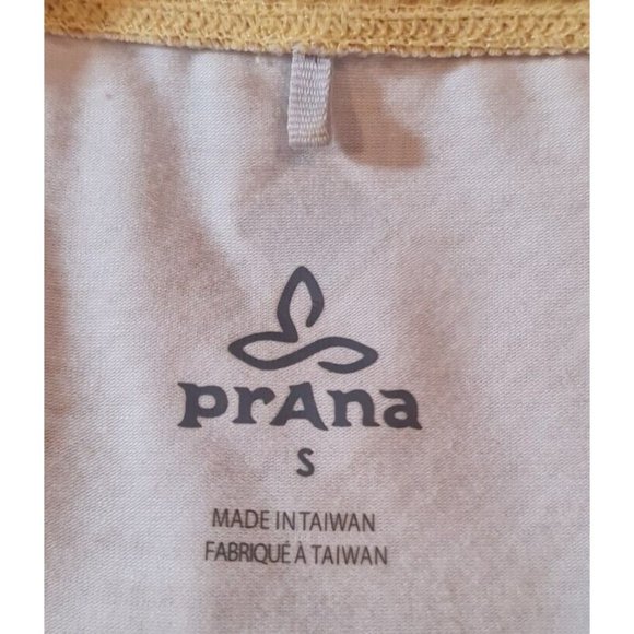 PrAna Womens Sheath Knee Length Dress Size S Yellow Striped Crew Neck 34P - Picture 4 of 5